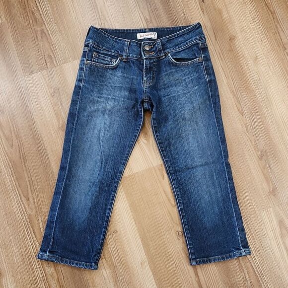 ☔️💜Red Engine Blue Cropped Jeans Size 6 - Picture 3 of 11
